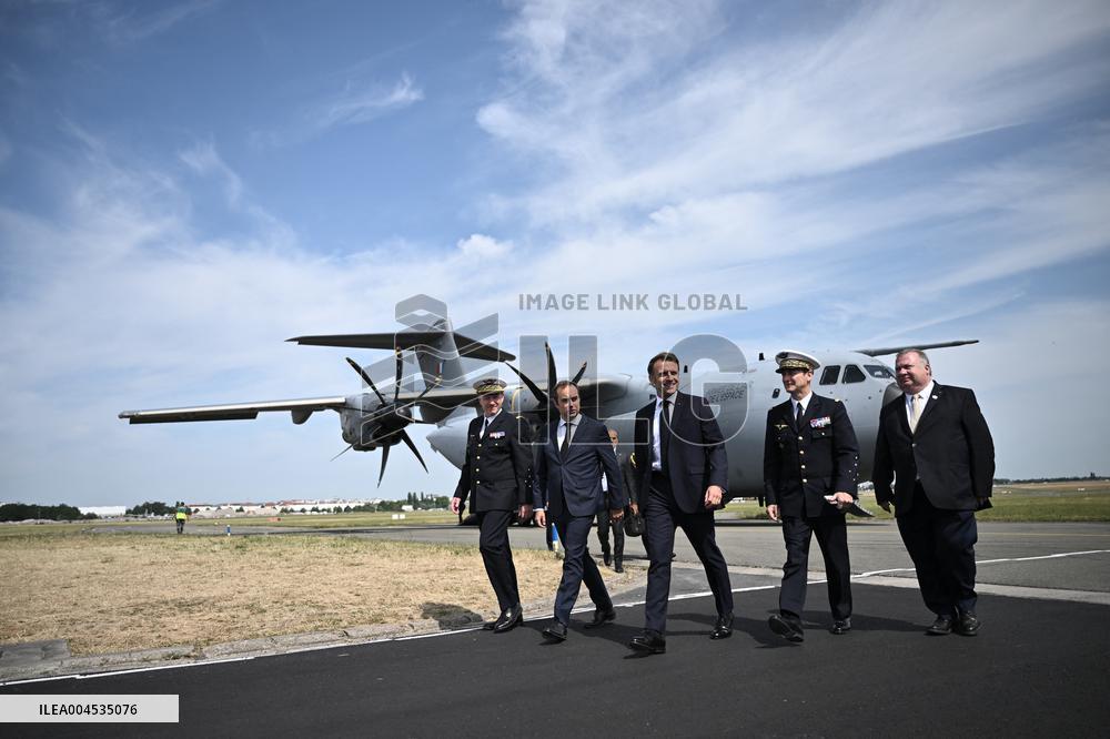 President Macron At Paris Air Show - Le Bourget