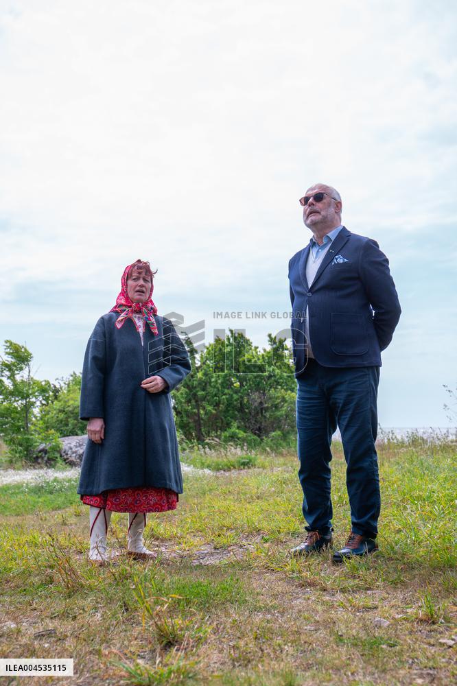 President of Estonia visited Kihnu island
