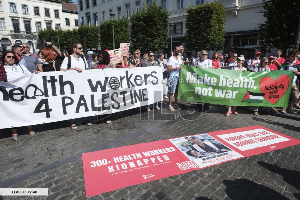 Health Workers Support Palestine in Brussels - Belgium