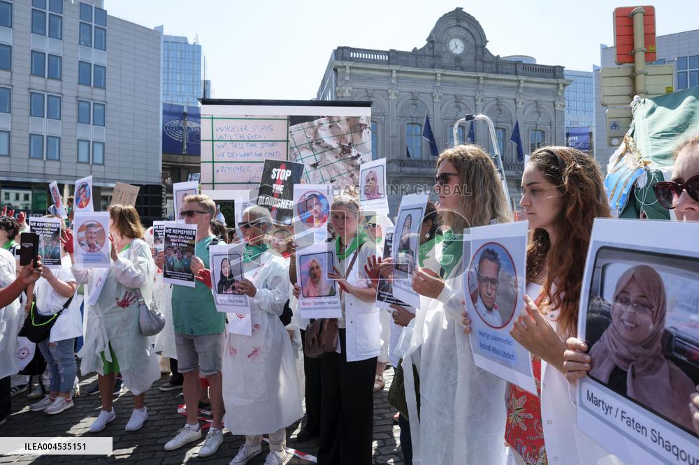 Health Workers Support Palestine in Brussels - Belgium