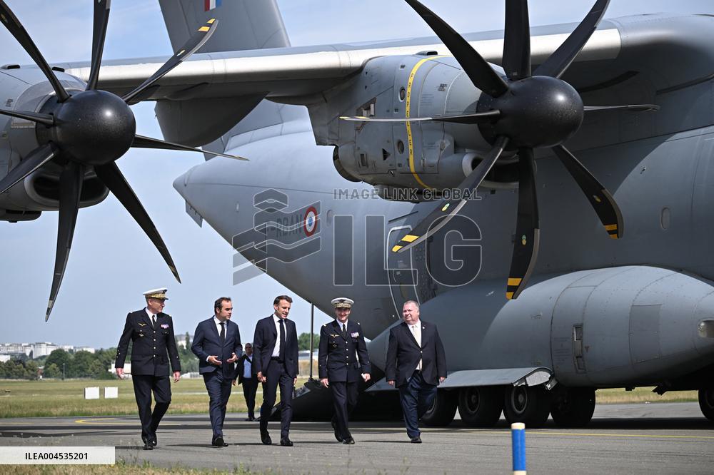 President Macron At Paris Air Show - Le Bourget