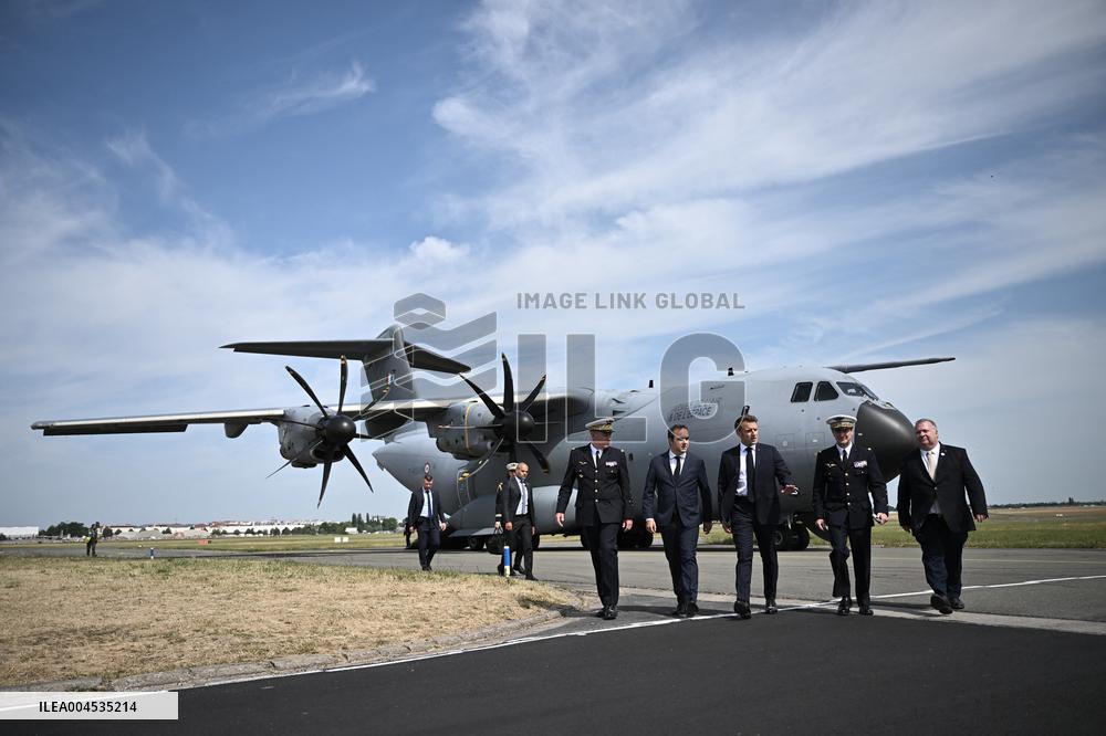 President Macron At Paris Air Show - Le Bourget