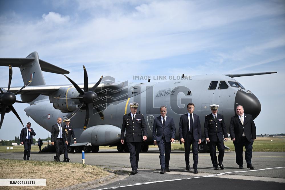 President Macron At Paris Air Show - Le Bourget