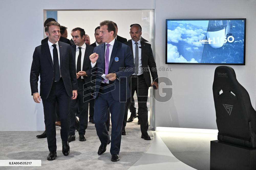 President Macron At Paris Air Show - Le Bourget