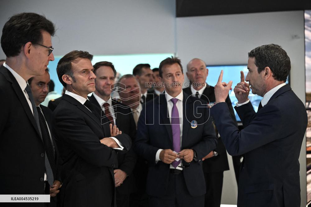 President Macron At Paris Air Show - Le Bourget