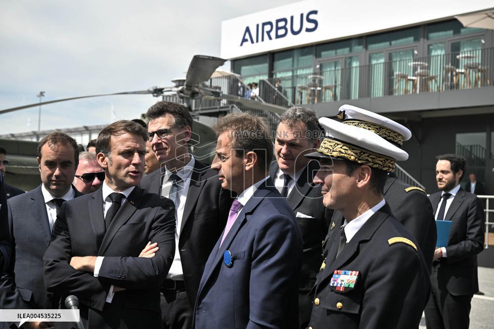 President Macron At Paris Air Show - Le Bourget