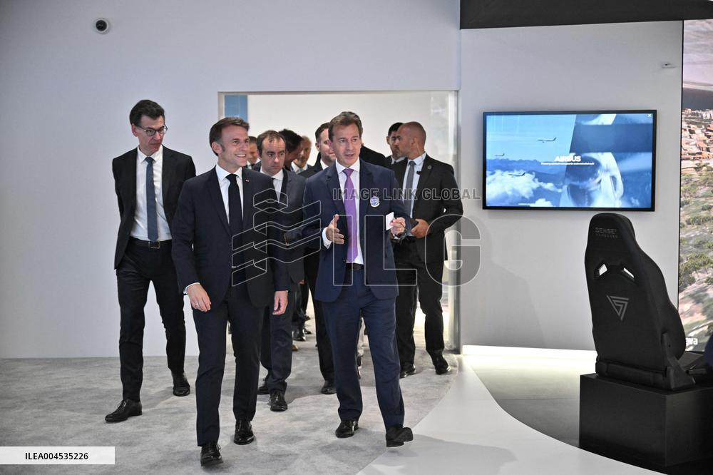 President Macron At Paris Air Show - Le Bourget
