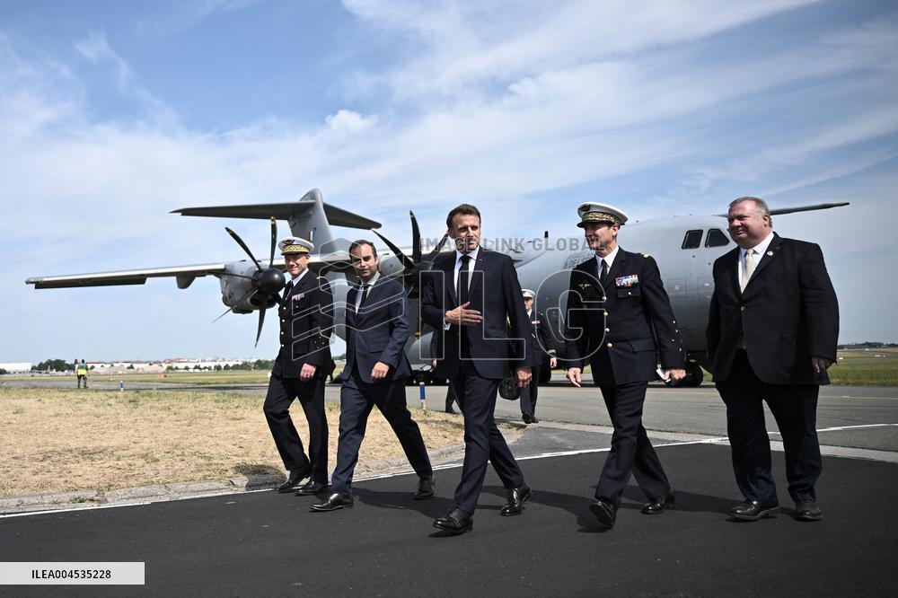 President Macron At Paris Air Show - Le Bourget