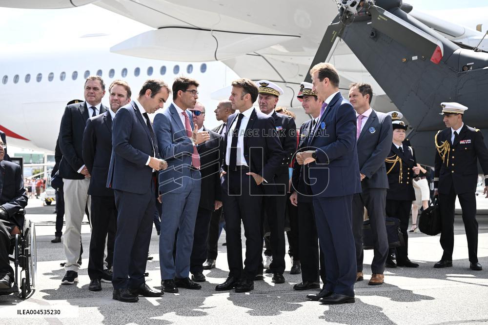 President Macron At Paris Air Show - Le Bourget