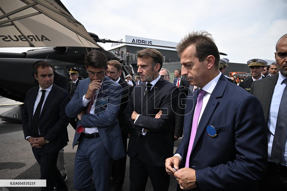 President Macron At Paris Air Show - Le Bourget