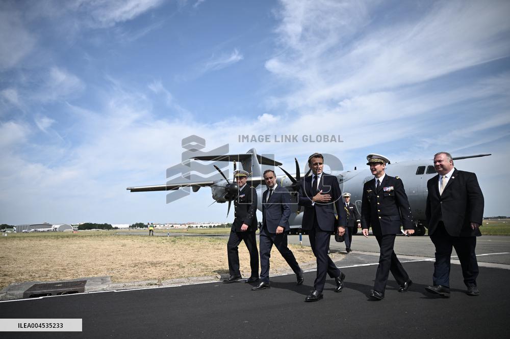President Macron At Paris Air Show - Le Bourget