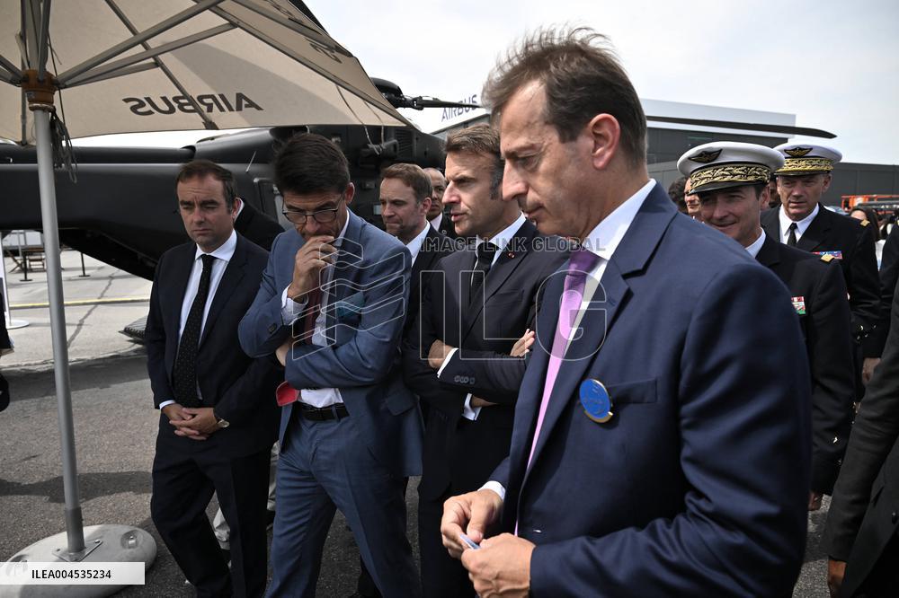 President Macron At Paris Air Show - Le Bourget