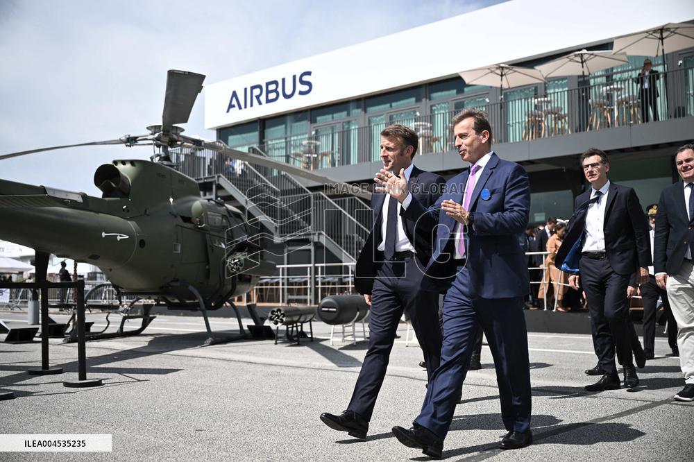 President Macron At Paris Air Show - Le Bourget
