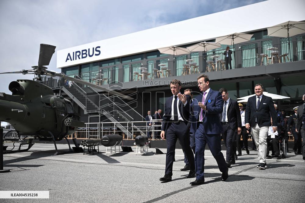 President Macron At Paris Air Show - Le Bourget