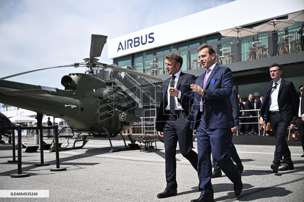 President Macron At Paris Air Show - Le Bourget