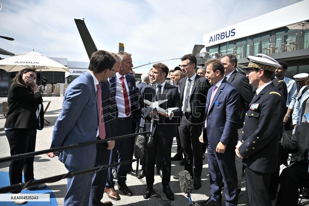 President Macron At Paris Air Show - Le Bourget