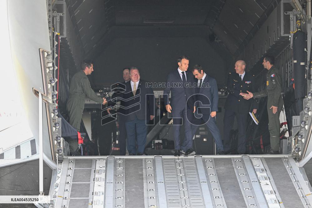 President Macron At Paris Air Show - Le Bourget