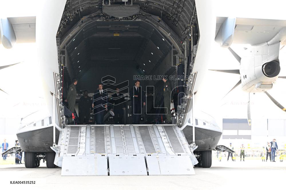 President Macron At Paris Air Show - Le Bourget