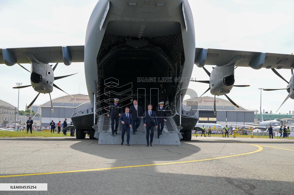 President Macron At Paris Air Show - Le Bourget