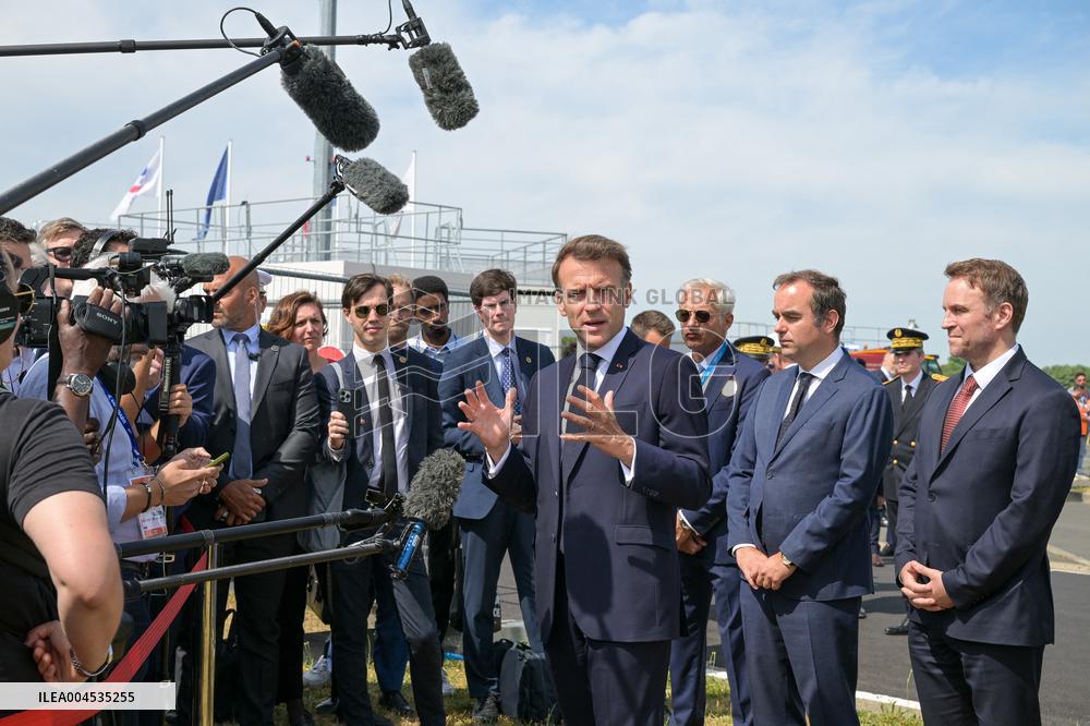 President Macron At Paris Air Show - Le Bourget