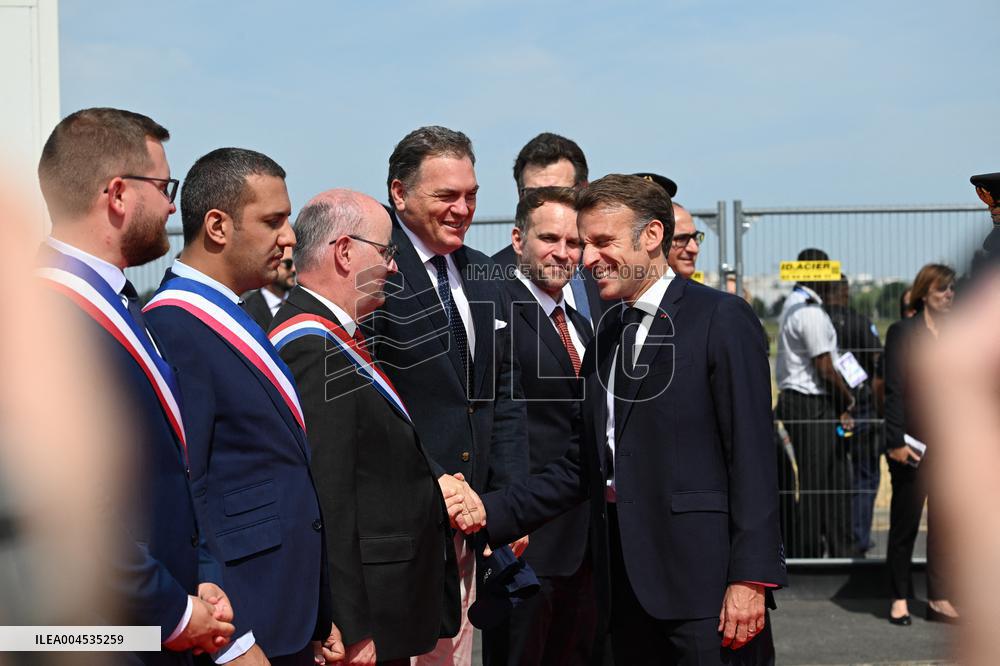 President Macron At Paris Air Show - Le Bourget