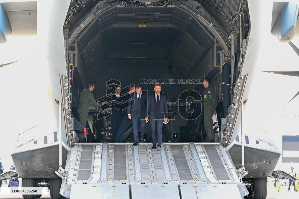 President Macron At Paris Air Show - Le Bourget