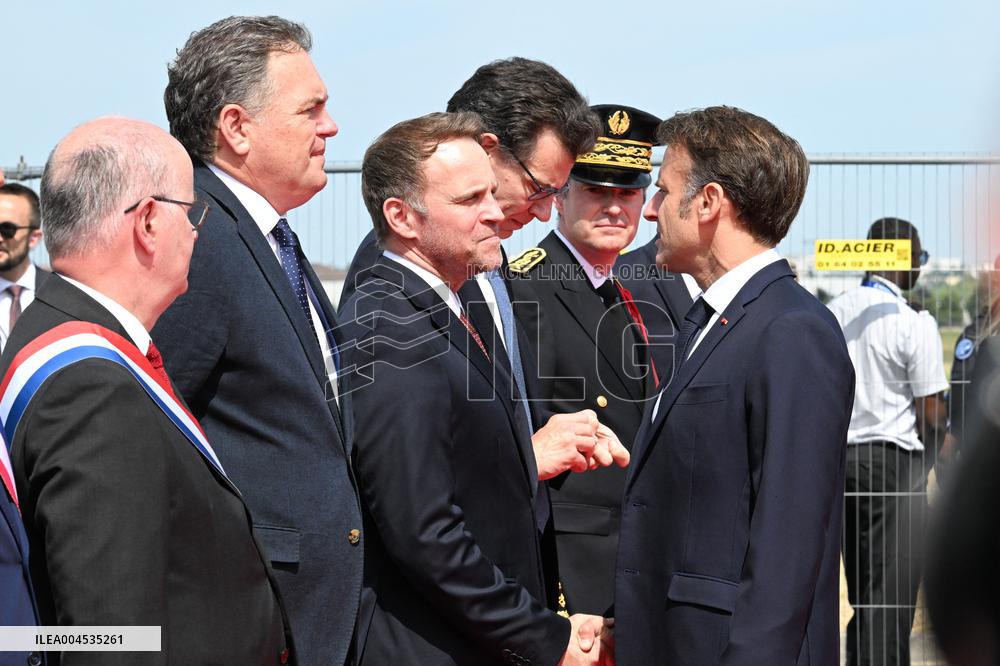 President Macron At Paris Air Show - Le Bourget