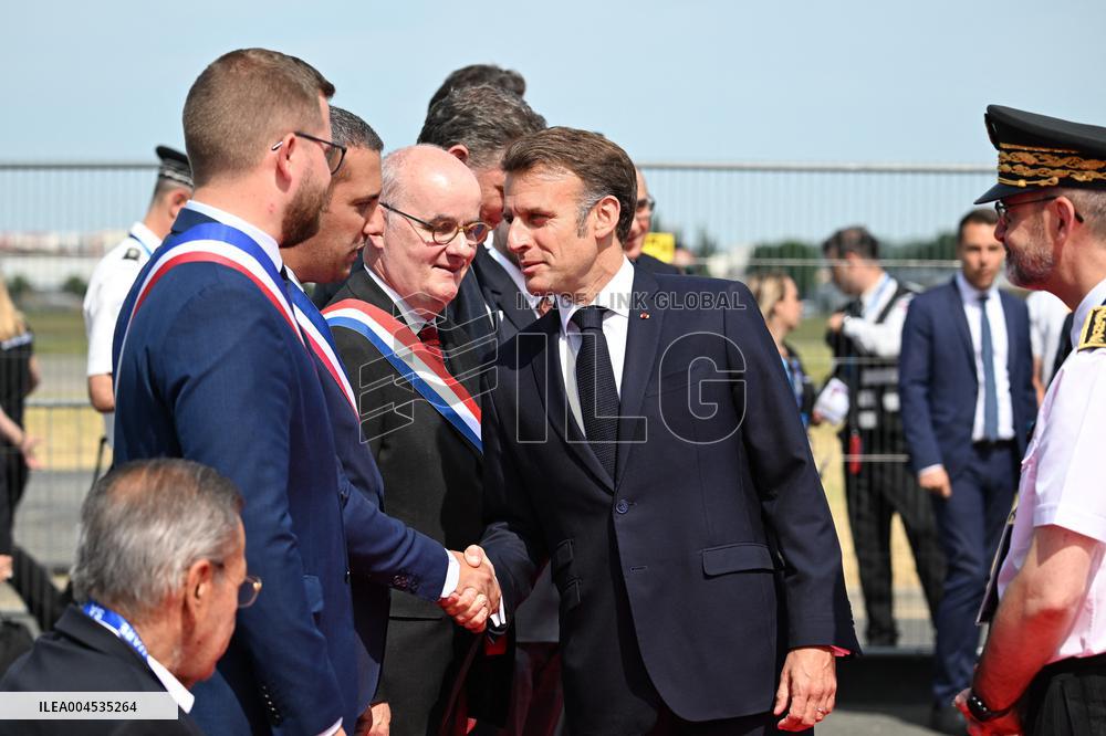 President Macron At Paris Air Show - Le Bourget