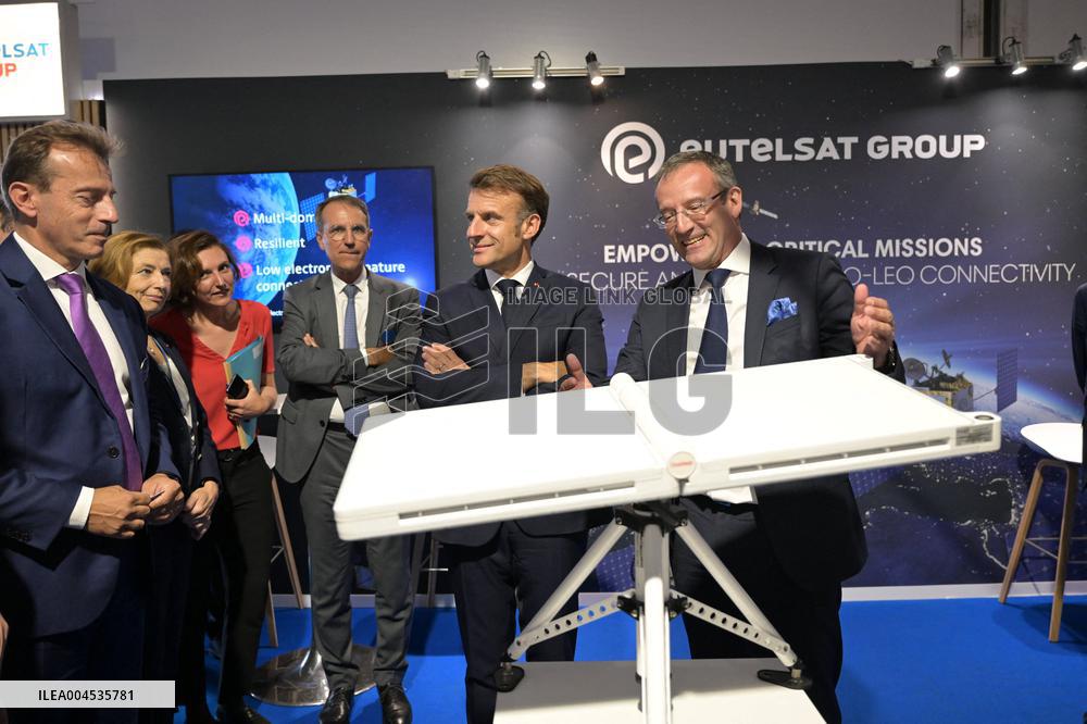 President Macron At Paris Air Show - Le Bourget