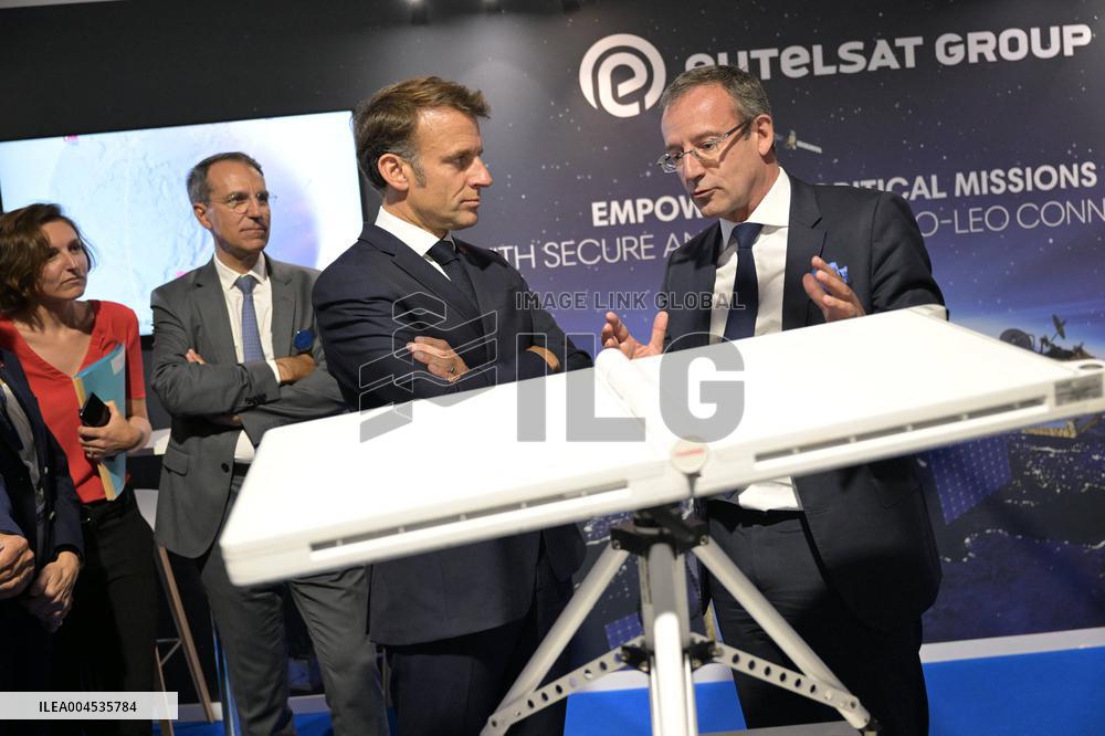 President Macron At Paris Air Show - Le Bourget