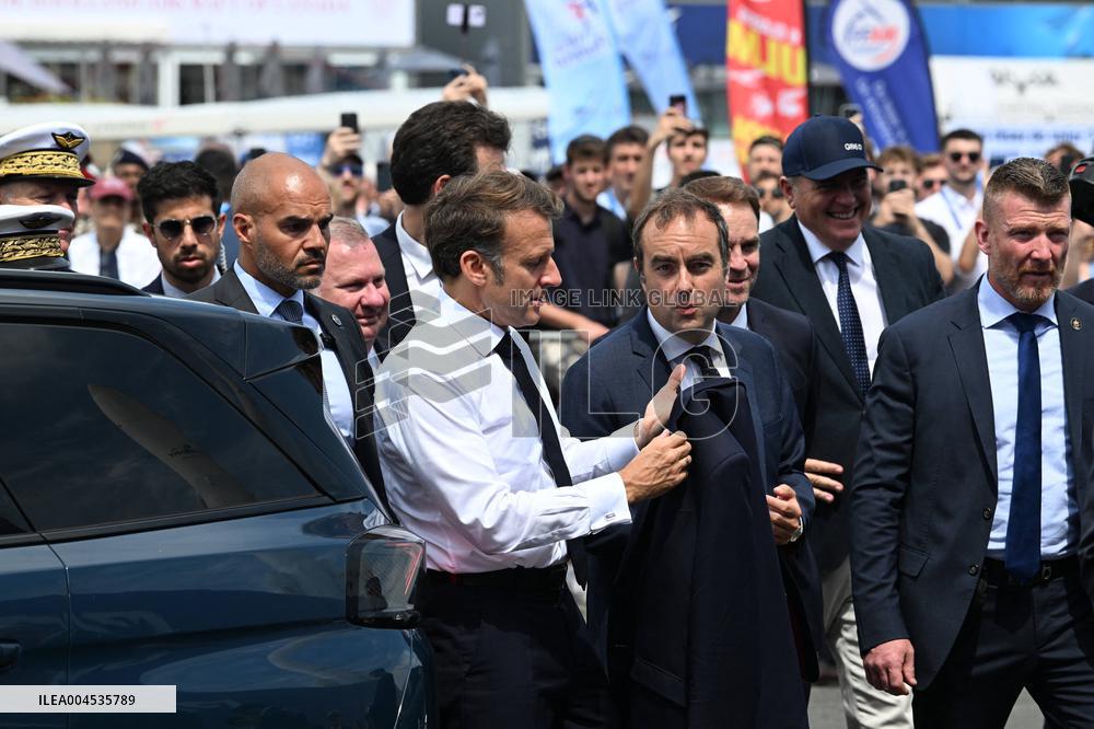 President Macron At Paris Air Show - Le Bourget