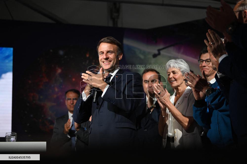 President Macron At Paris Air Show - Le Bourget