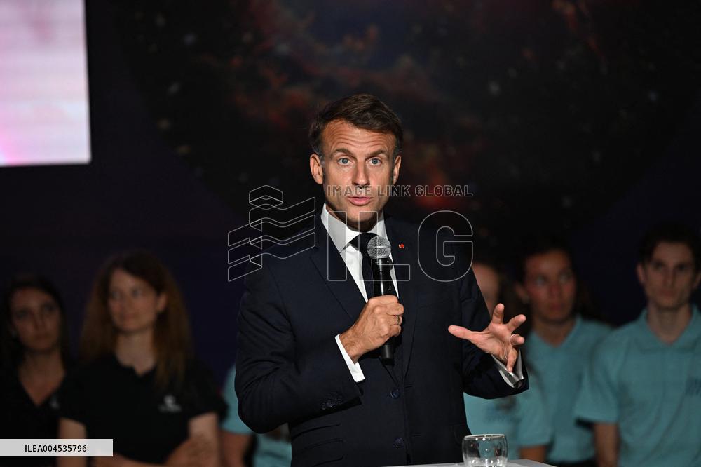 President Macron At Paris Air Show - Le Bourget