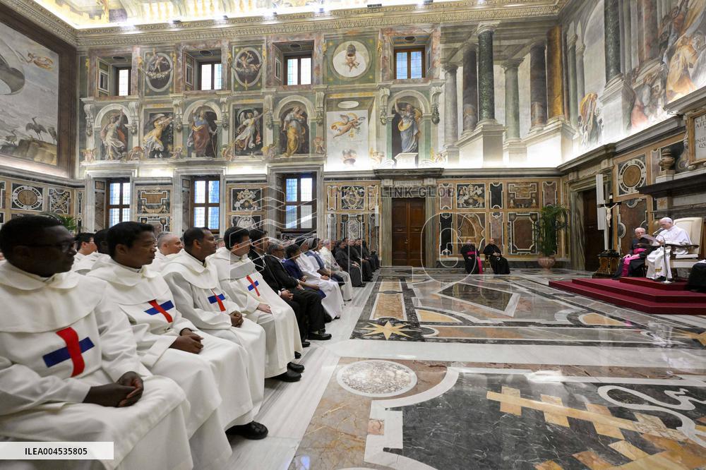 Pope Leo XIV Meets Franciscans and Trinitarians - Vatican