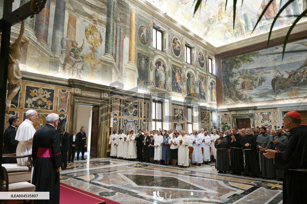 Pope Leo XIV Meets Franciscans and Trinitarians - Vatican