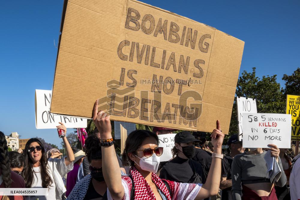 Protests Against War On Iran - LA