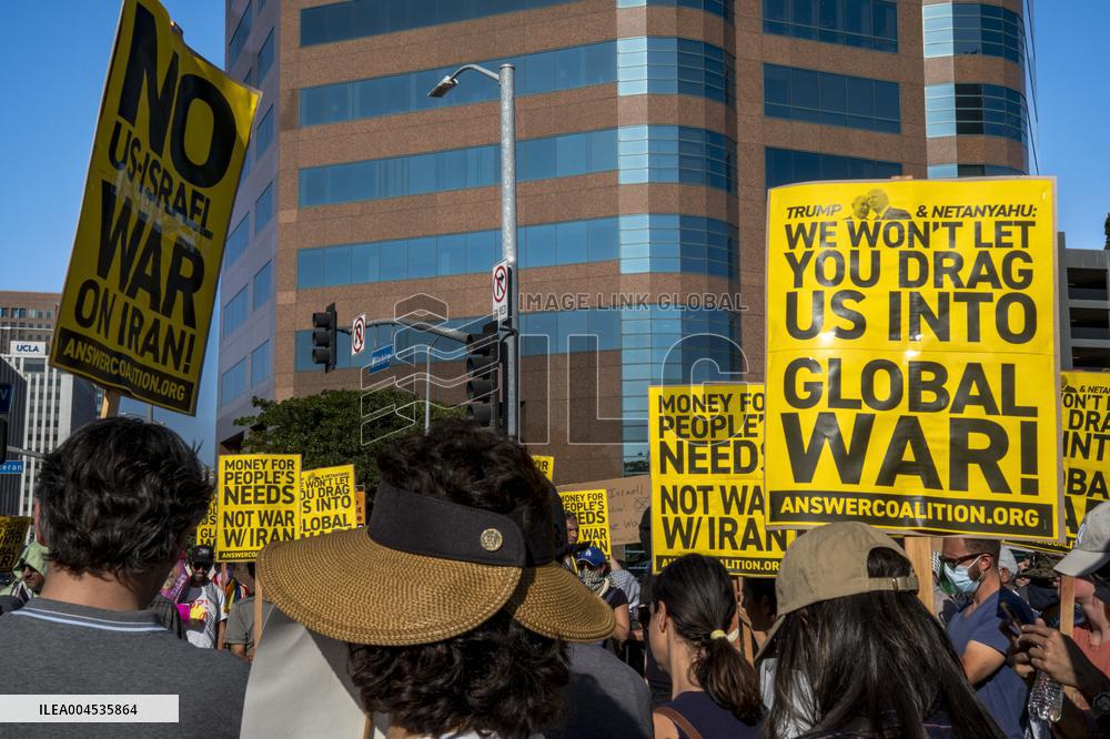 Protests Against War On Iran - LA