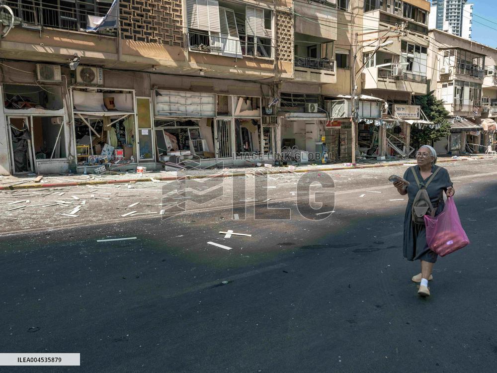 Aftermath Of Iranian Ballistic Missile Strike - Israel