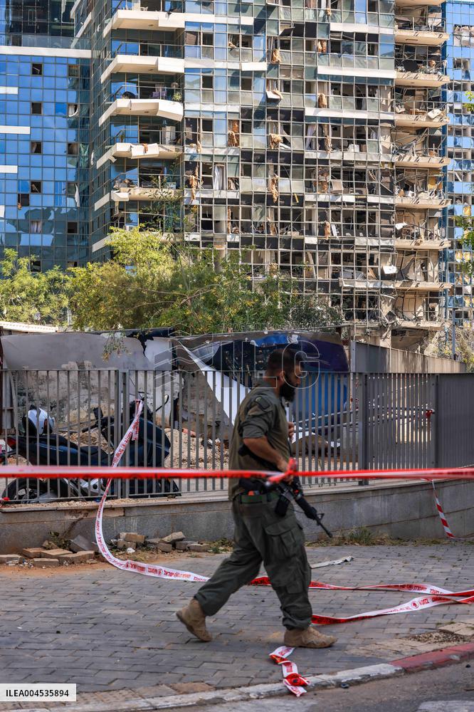 Aftermath Of Iranian Ballistic Missile Strike - Israel