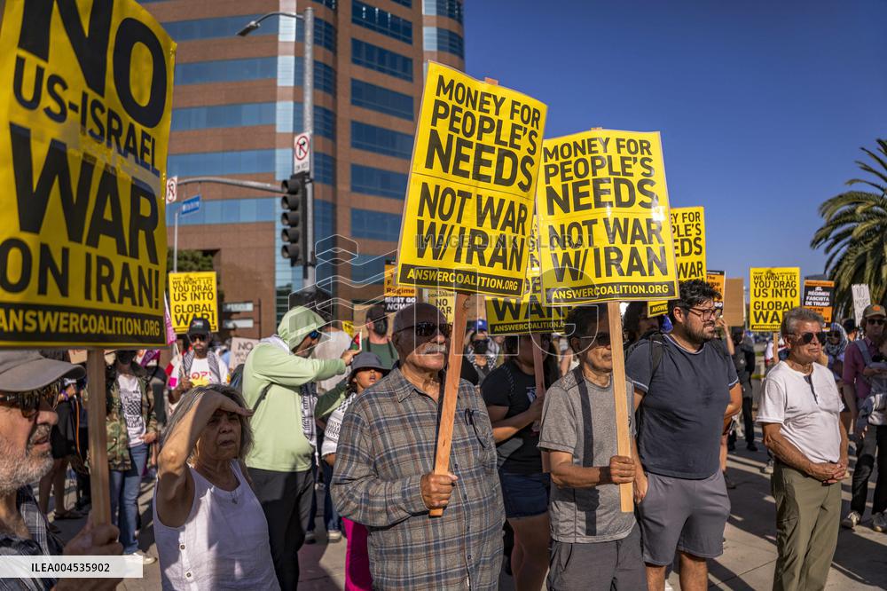 Protests Against War On Iran - LA