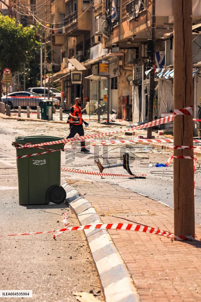 Aftermath Of Iranian Ballistic Missile Strike - Israel