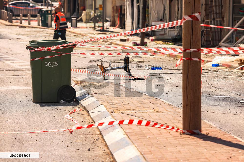 Aftermath Of Iranian Ballistic Missile Strike - Israel