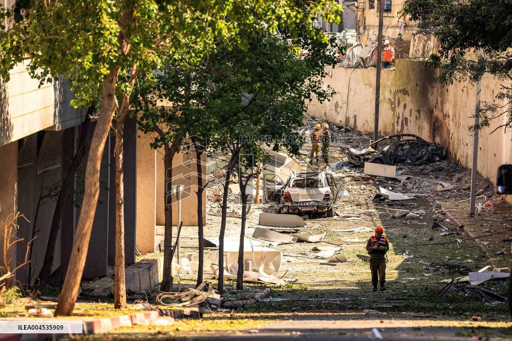 Aftermath Of Iranian Ballistic Missile Strike - Israel