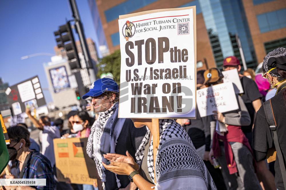 Protests Against War On Iran - LA