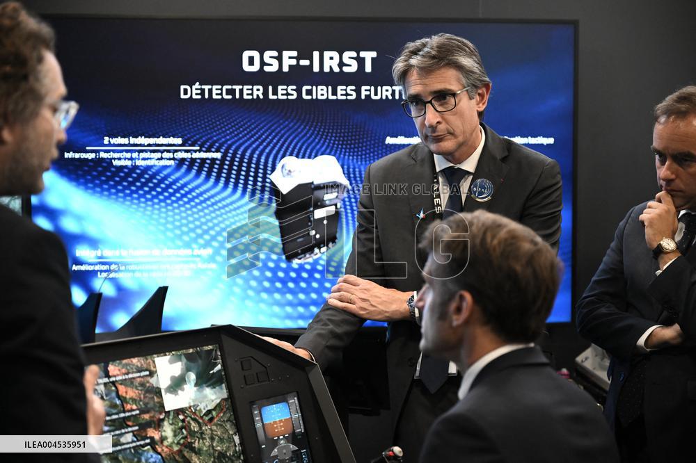 President Macron Visit To Thales Stand At Paris Air Show - Le Bourget