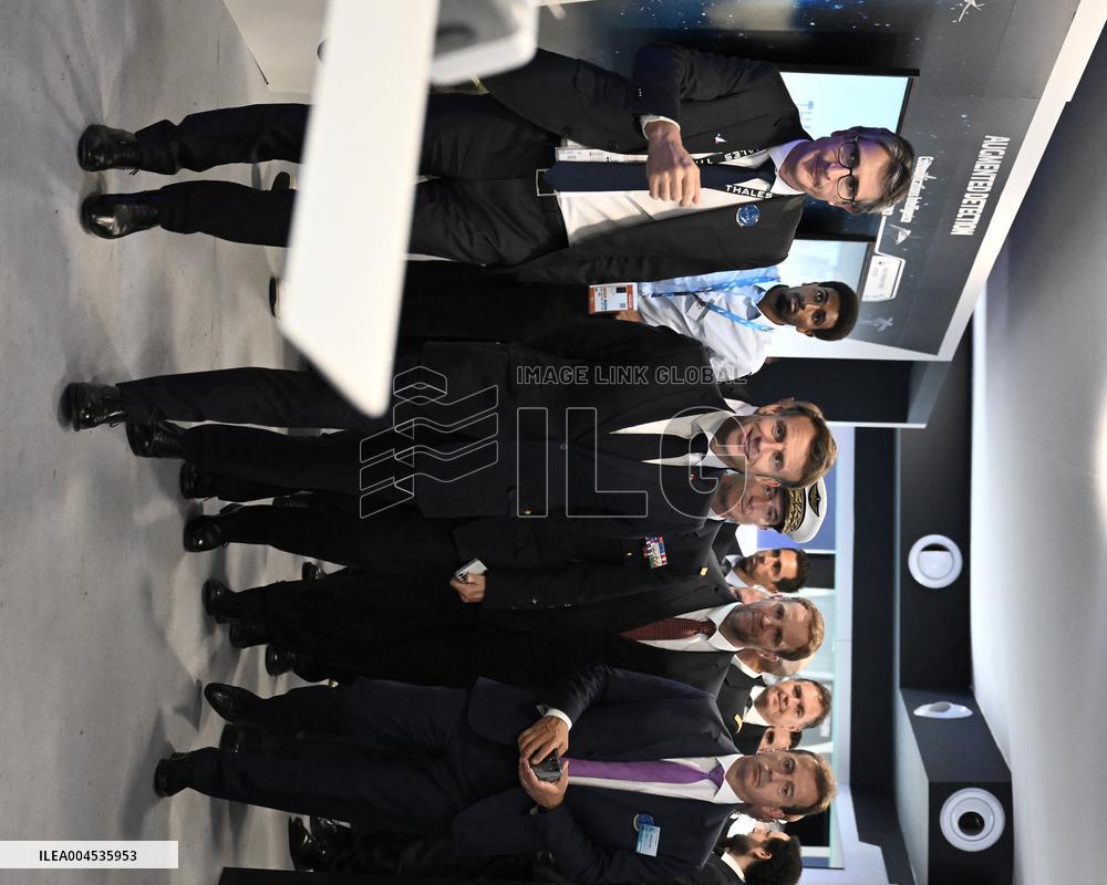 President Macron Visit To Thales Stand At Paris Air Show - Le Bourget