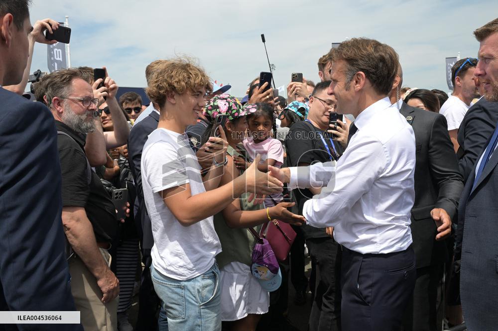 President Macron At Paris Air Show - Le Bourget