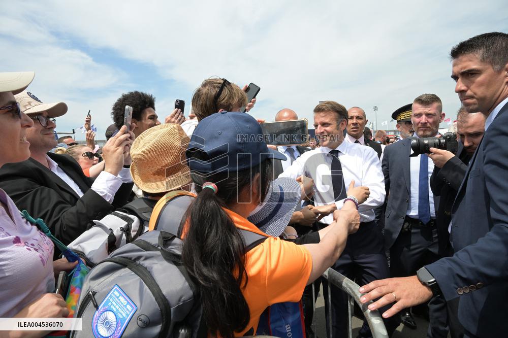 President Macron At Paris Air Show - Le Bourget