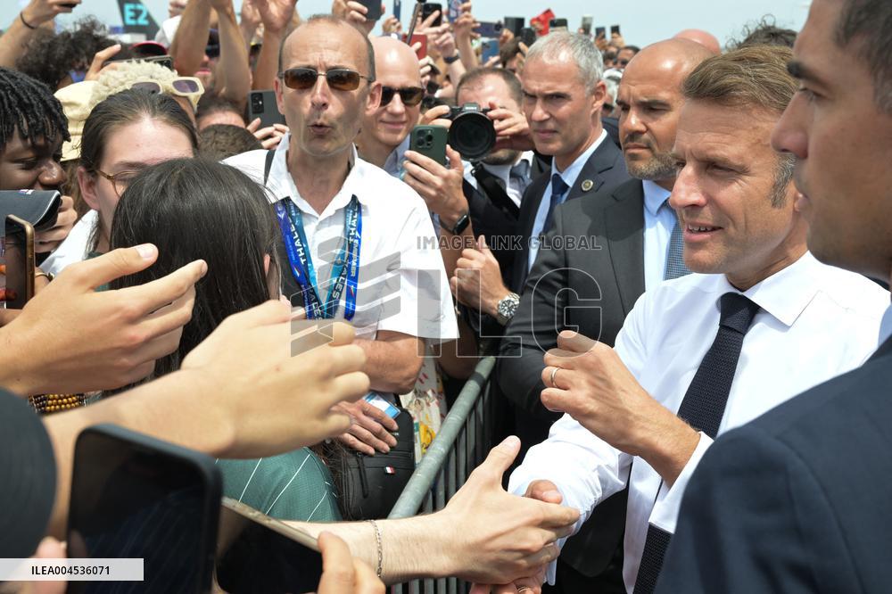 President Macron At Paris Air Show - Le Bourget
