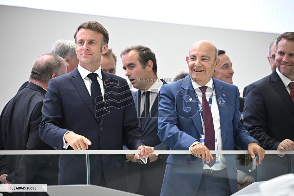 President Macron Visit To Dassault Aviation stand At Paris Air Show - Le Bourget